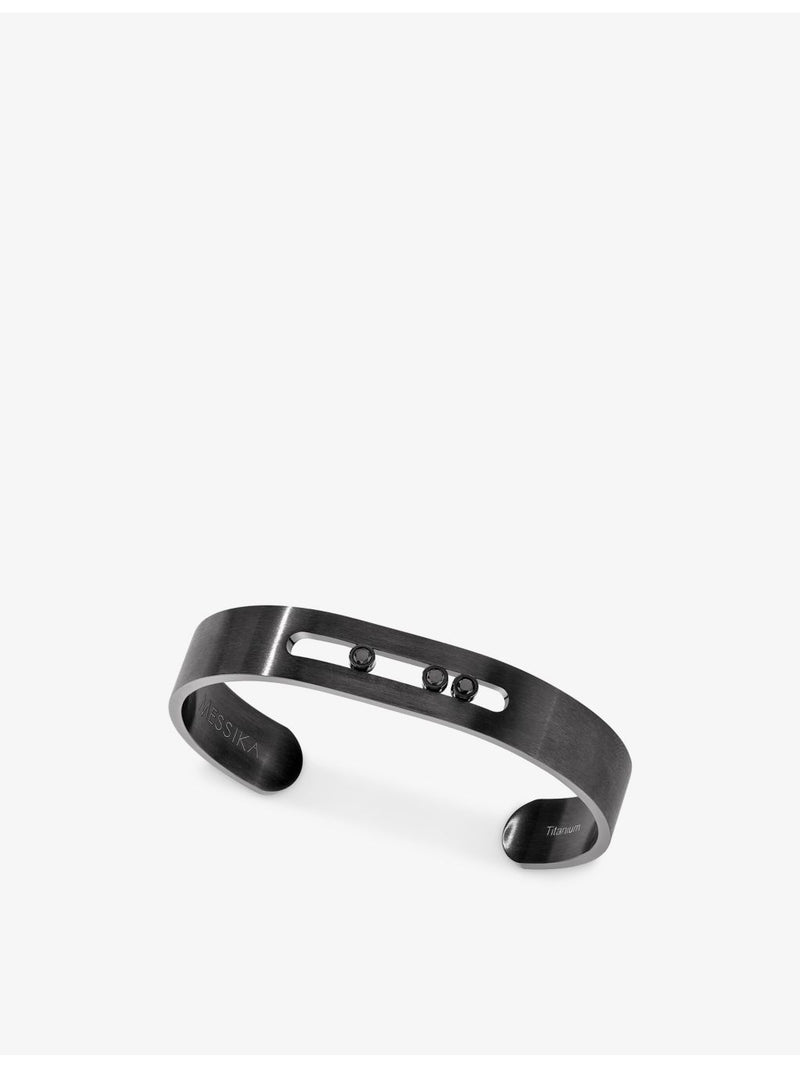 Messika Move titanium diamond bangle bracelet, imported from the UK