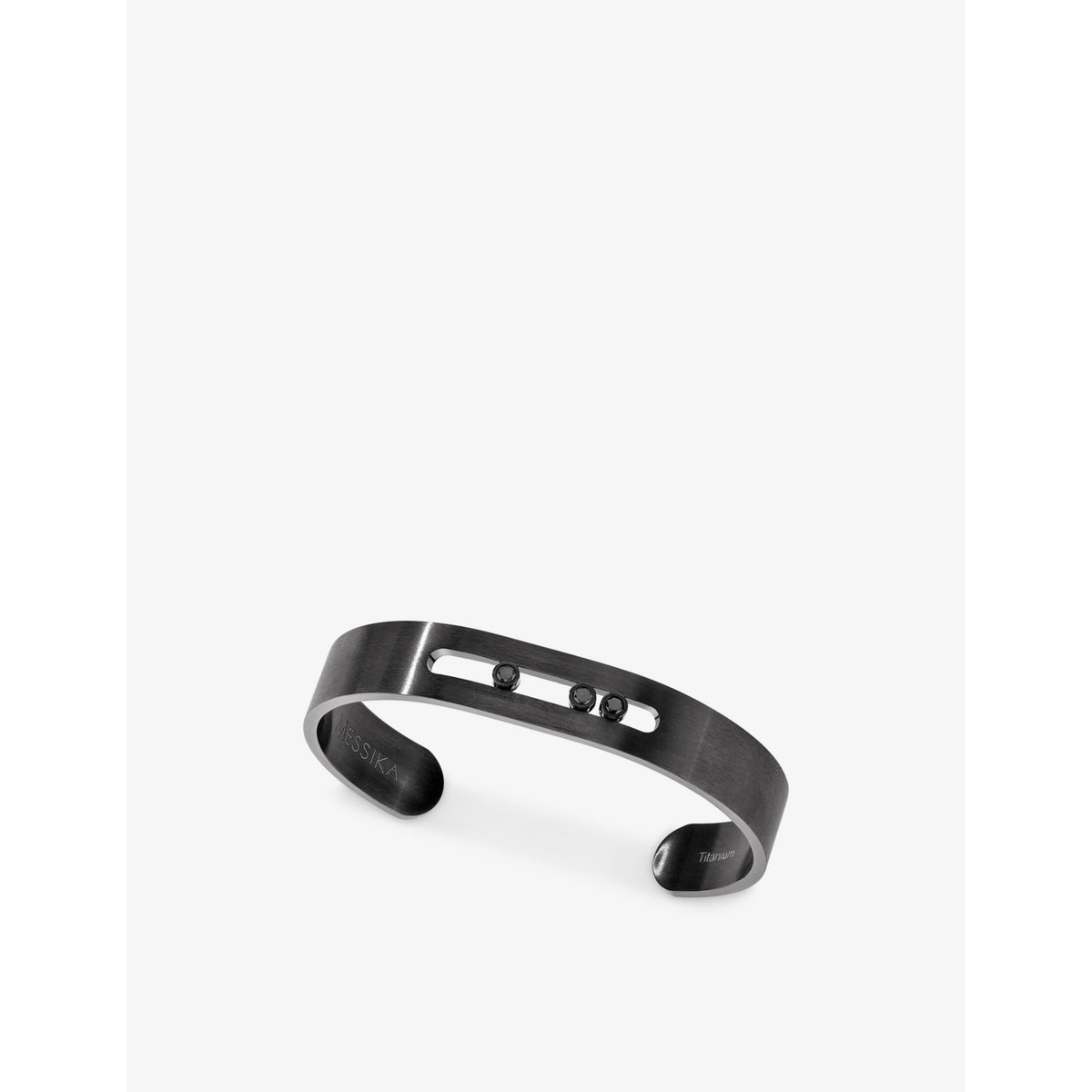 Move Titanium And 0.27ct Diamond Bangle Bracelet - XS