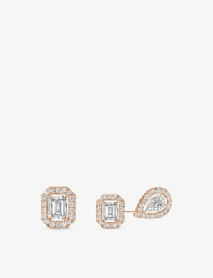Messika 18ct gold stud earrings with 0.44ct diamonds, UK version