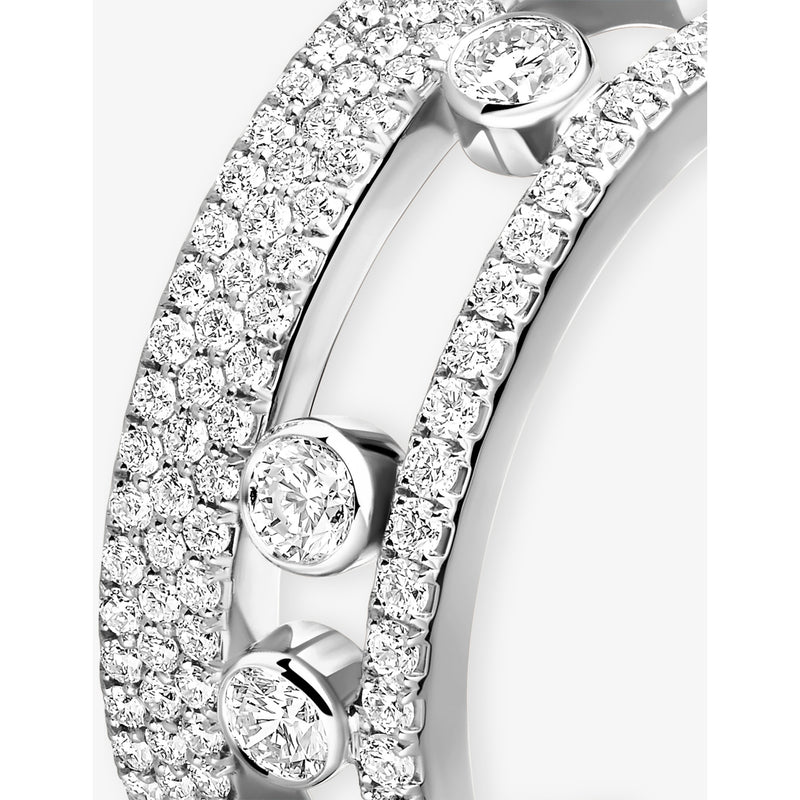 Messika Move Romane diamond ring 18ct gold, imported from the UK