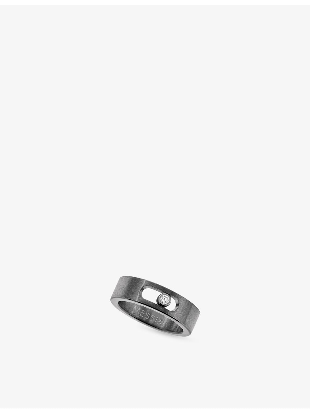 Messika Move graphite titanium ring 0.05ct diamond 6mm, imported from the UK