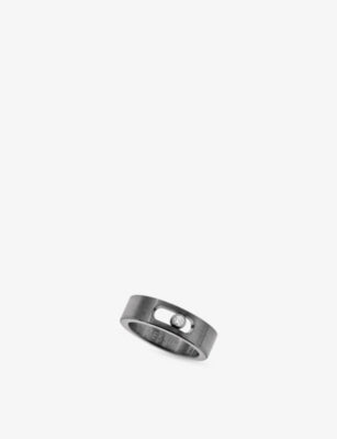 Messika Move Small Graphite Titanium and 0.05ct Diamond Ring