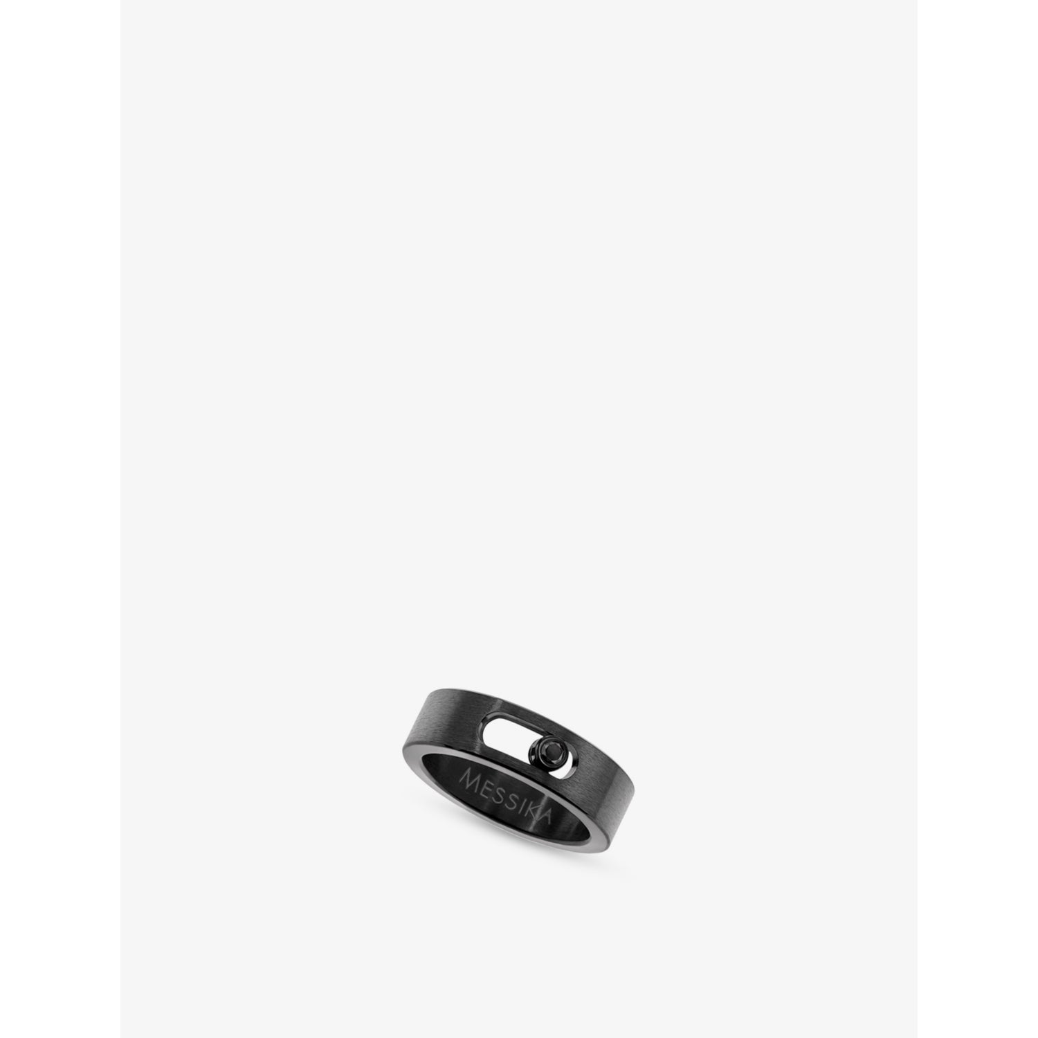 Move Small Black Titanium And 0.06ct Diamond Ring - K