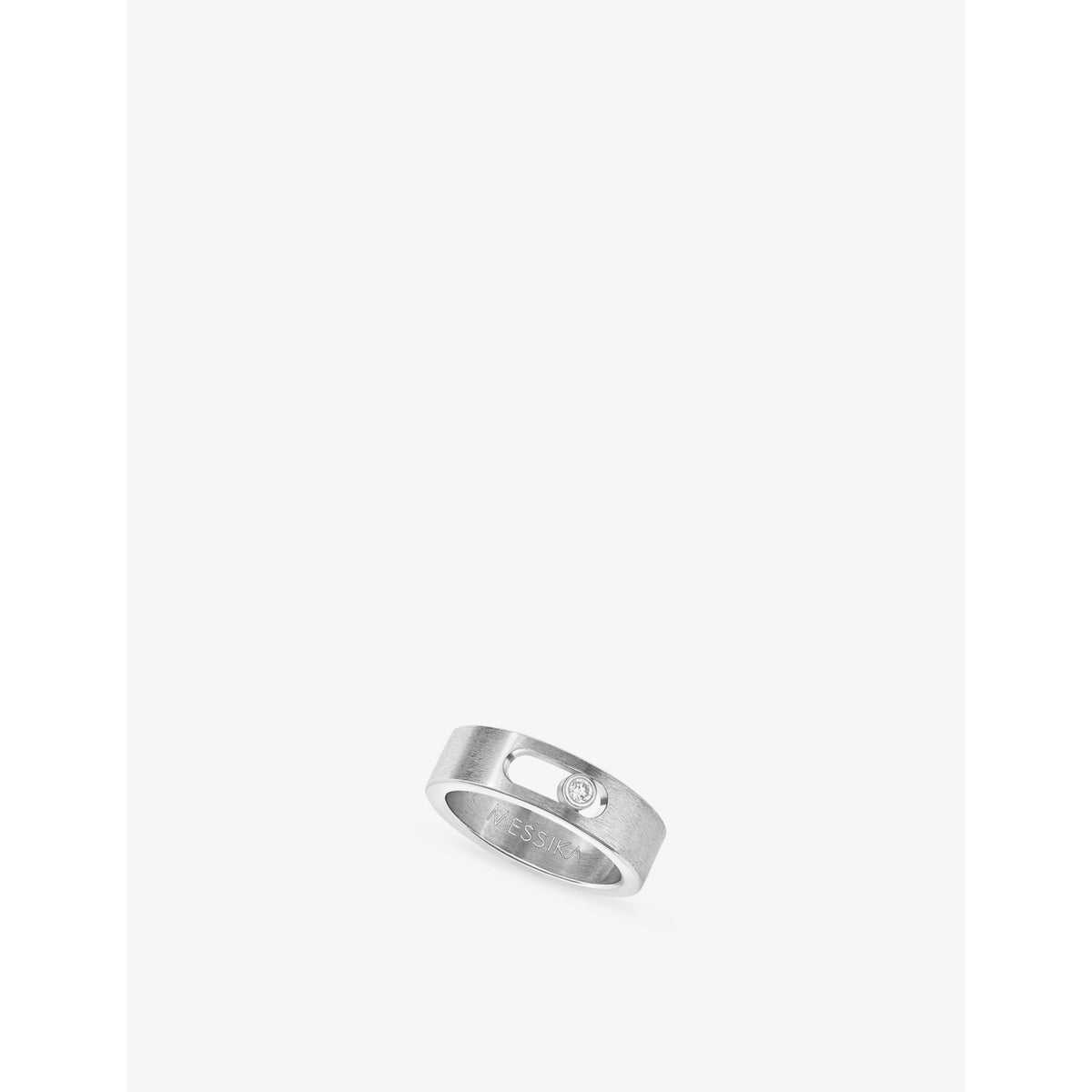 Move Small Titanium And 0.05ct Diamond Ring - K