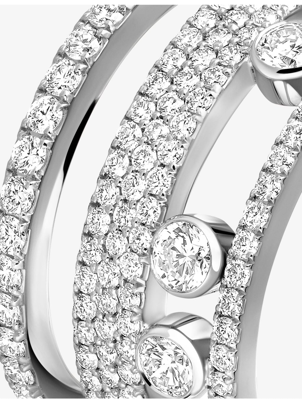 Messika 18ct white gold diamond ring 1ct, UK version