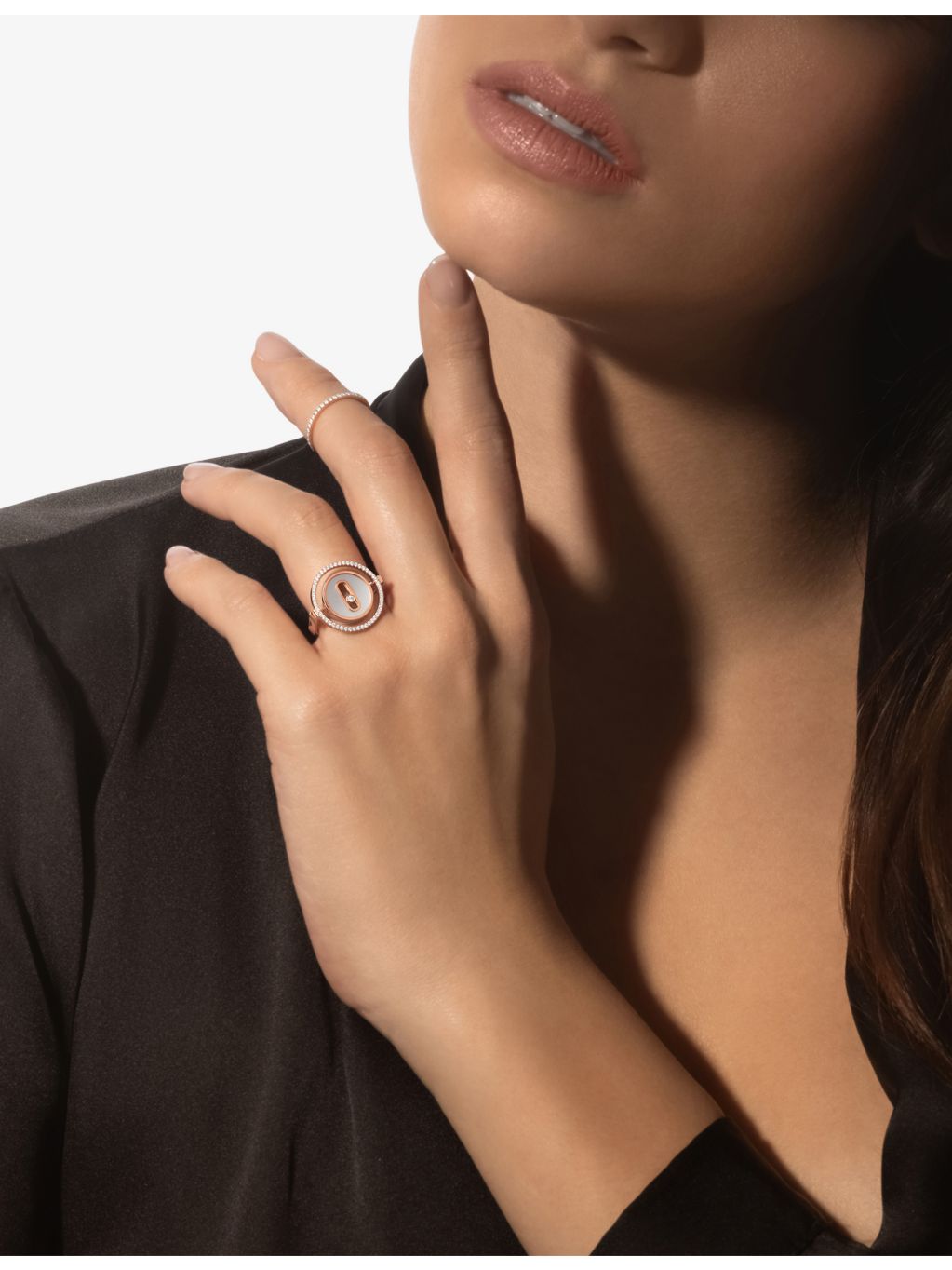 Messika Lucky Move ring 18ct gold 0.18ct diamond - British product
