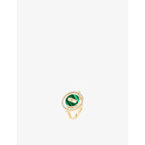 Lucky Move Malachite, 18ct Gold And 0.18ct Diamond Ring - K
