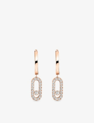 Messika Move Uno 18ct gold 0.19ct diamond hoop earrings (British brand)