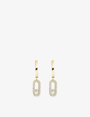Messika Move Uno 18ct gold 0.19ct diamond hoop earrings (British brand)