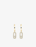 Messika Move Uno 18ct gold 0.19ct diamond hoop earrings (British brand)