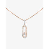 Messika Move Uno large pave diamond necklace 45cm chain - British product
