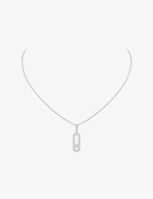 Messika Move Uno Large Pave 18ct Gold 0.35ct Diamond Necklace