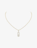 Messika Move Uno large pave diamond necklace 45cm chain - British product