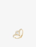 Messika 18ct gold pear cut diamond ring, imported from the UK