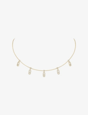 Messika Move Uno pendant necklace 18ct gold 0.61ct diamond - British product