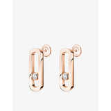 Messika Move Uno diamond earrings 18ct gold 0.16ct, imported from the UK