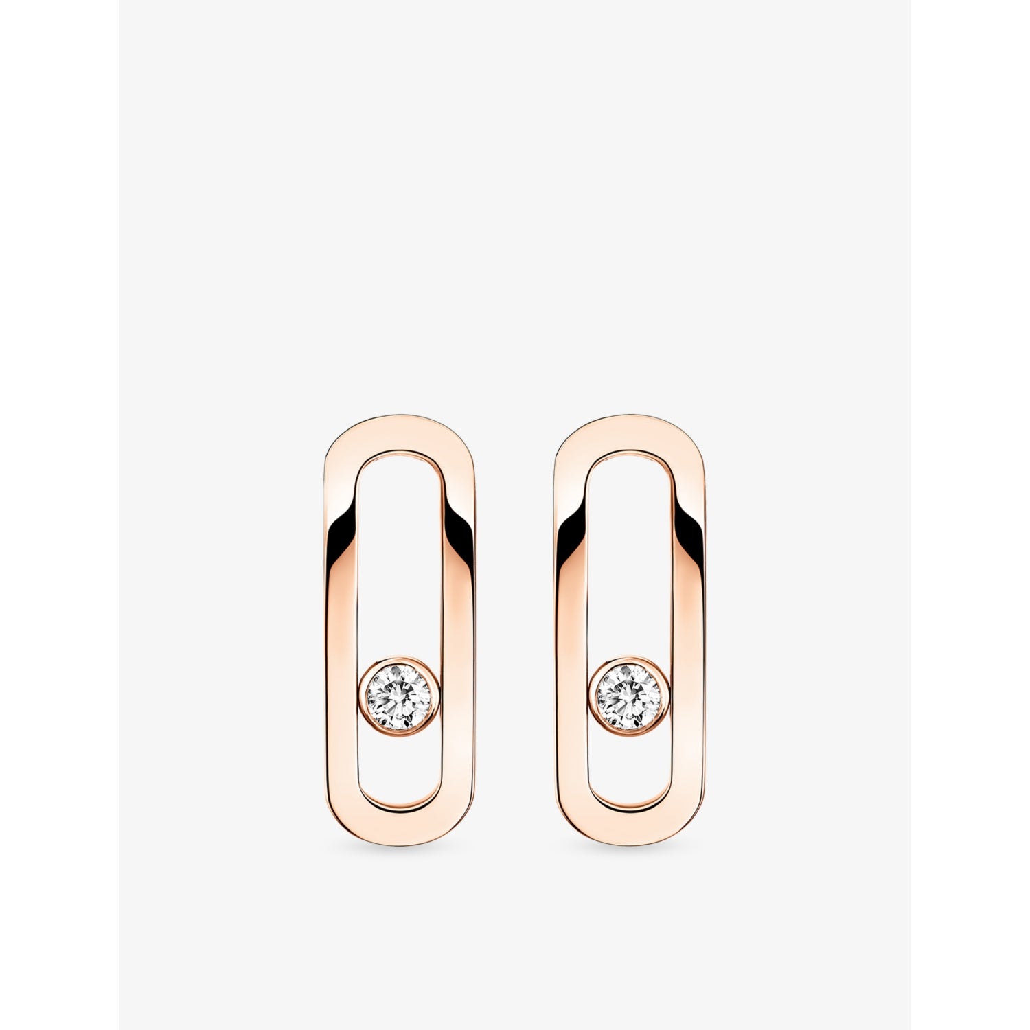 Move Uno 18ct Gold And 0.16ct Diamond Earrings - PINK