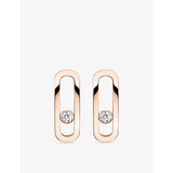 Move Uno 18ct Gold And 0.16ct Diamond Earrings - PINK