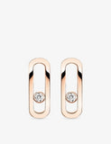 Messika Move Uno diamond earrings 18ct gold 0.16ct, imported from the UK