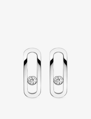 Messika Move Uno 18ct Gold and 0.16ct Diamond Earrings