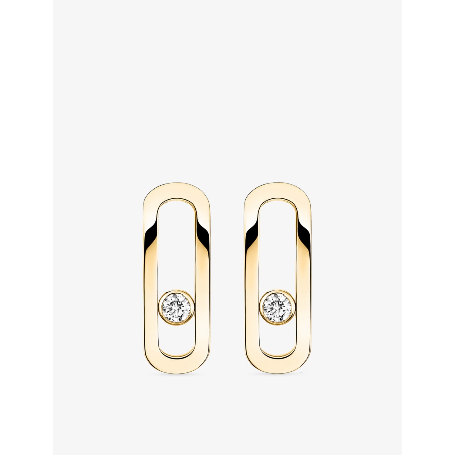 Messika Move Uno 18ct Gold And 0.16ct Diamond Earrings