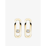 Messika Move Uno 18ct Gold And 0.16ct Diamond Earrings