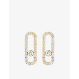 Messika Move Uno Pavé 18ct Gold And 0.66ct Diamond Earrings