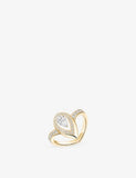 Messika 18ct gold diamond ring 0.63ct pear shape, UK version