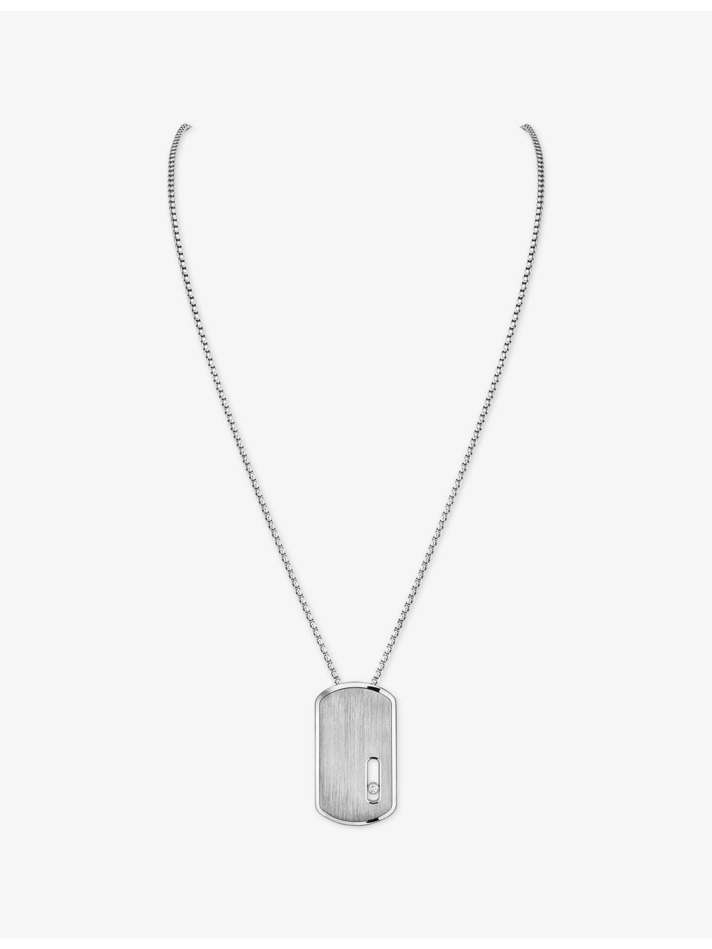 Messika Move large titanium pendant with 0.14ct diamond - British product