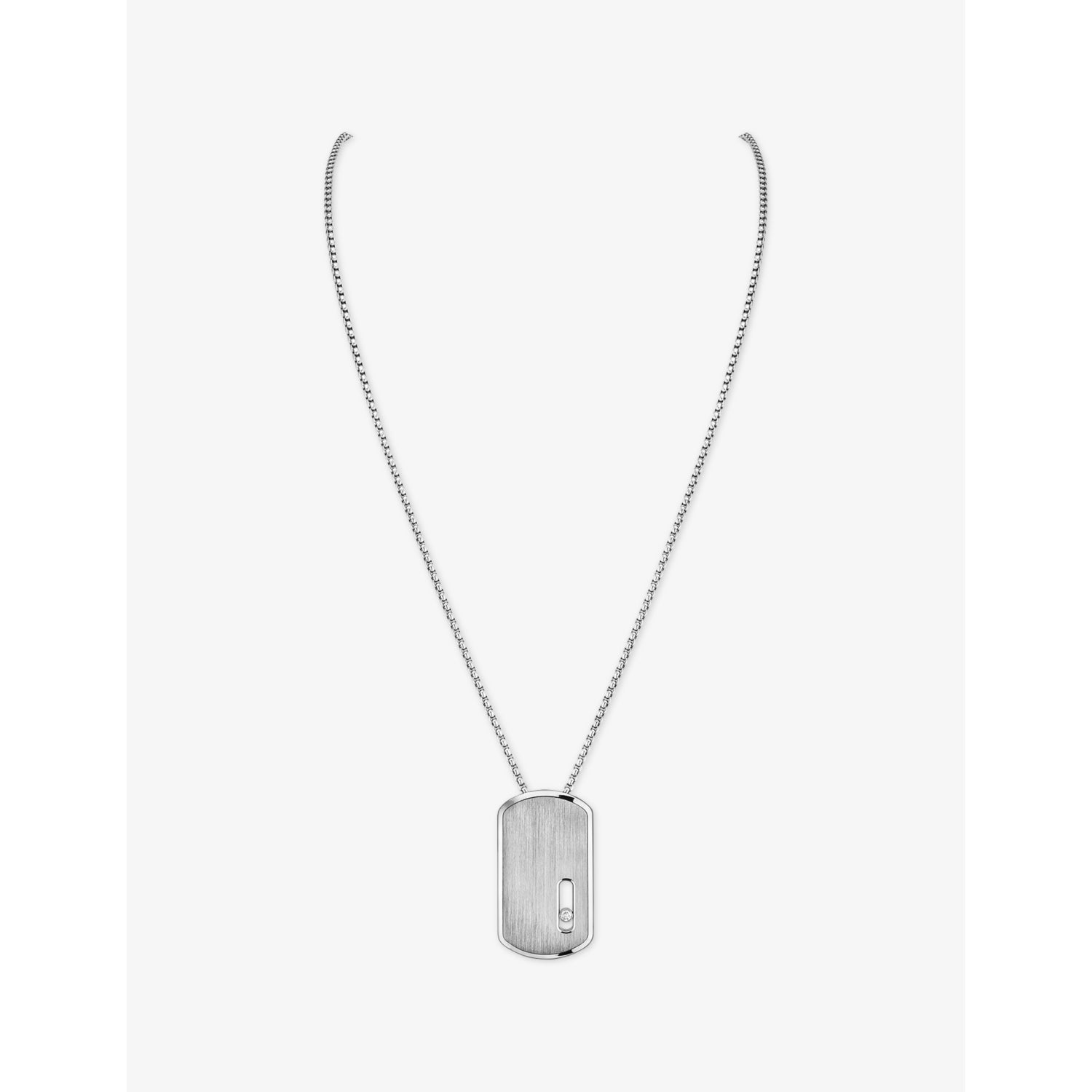 Messika Move large titanium pendant with 0.14ct diamond - British product