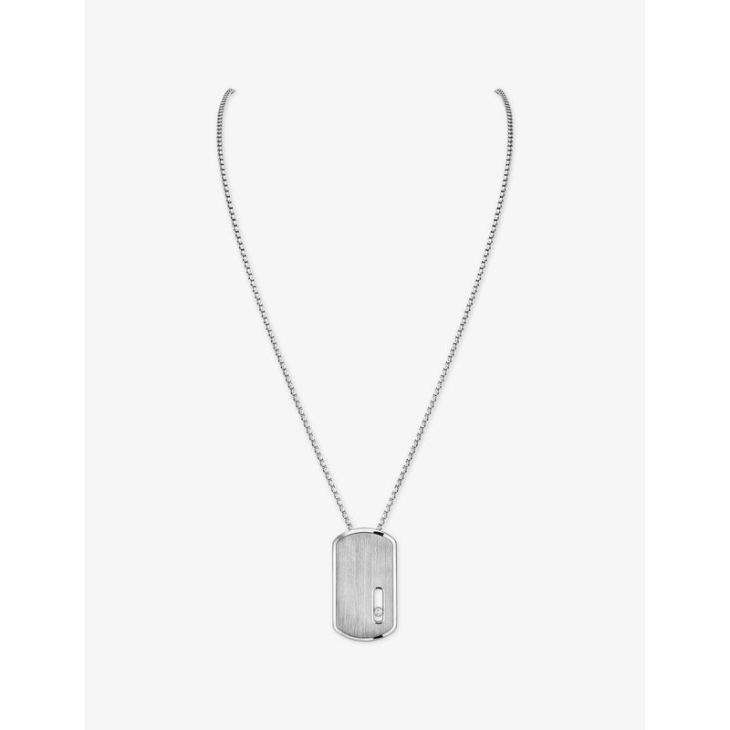 Messika Move large titanium pendant with 0.14ct diamond - British product