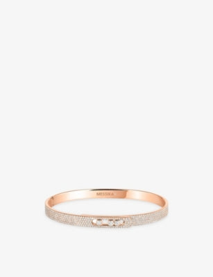 Messika Move Noa small pave 18ct gold diamond bangle, UK version