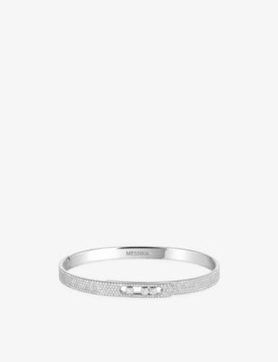 Messika Move Noa small pave 18ct gold diamond bangle, UK version