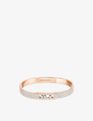 Messika Noa Pavé 18ct gold diamond bangle bracelet, UK version