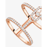 Messika Move Uno Double 18ct gold diamond ring, imported from the UK