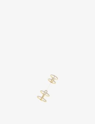Messika Move Uno Double 18ct Gold And 0.95ct Diamond Ring