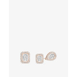 My Twin 18ct Gold And 0.81ct Diamond Stud Earrings - PINK