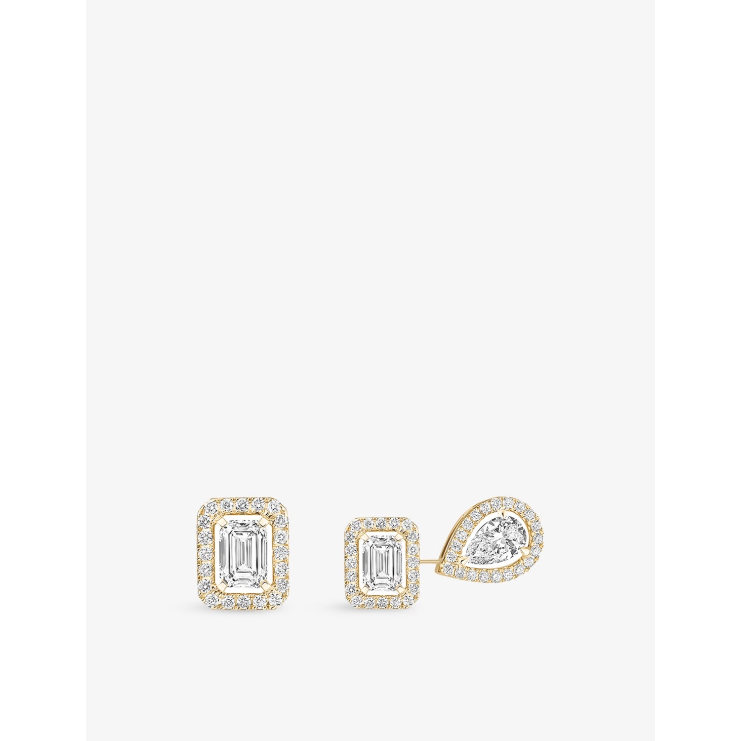 Messika My Twin 18ct Gold And 0.81ct Diamond Stud Earrings