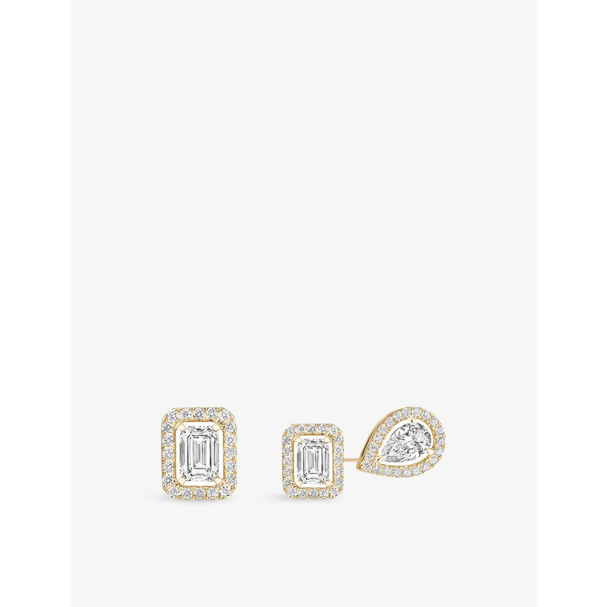 Messika My Twin 18ct Gold And 0.81ct Diamond Stud Earrings