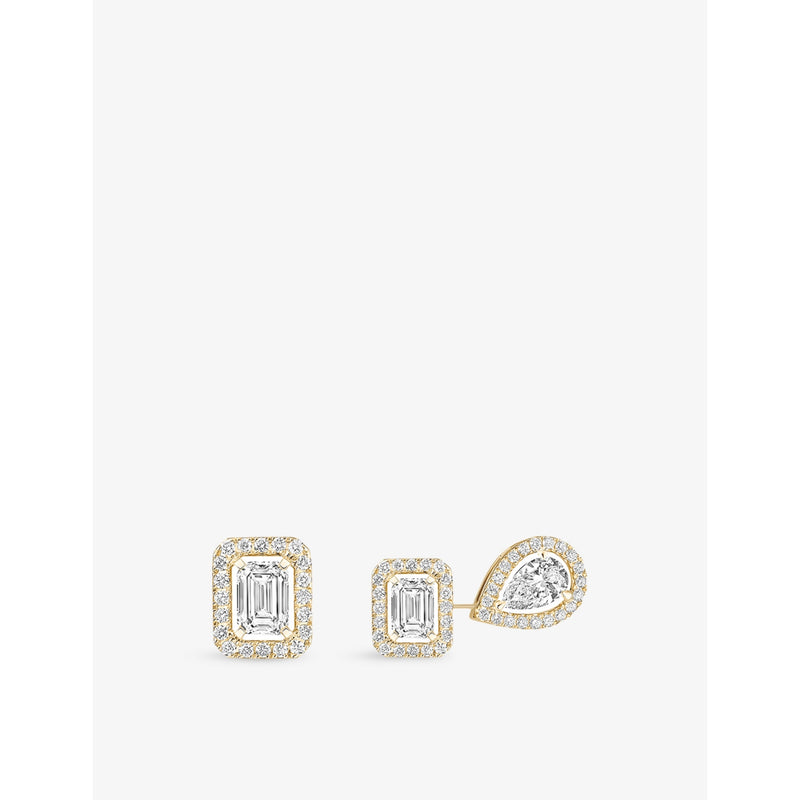 Messika My Twin 18ct Gold And 0.81ct Diamond Stud Earrings