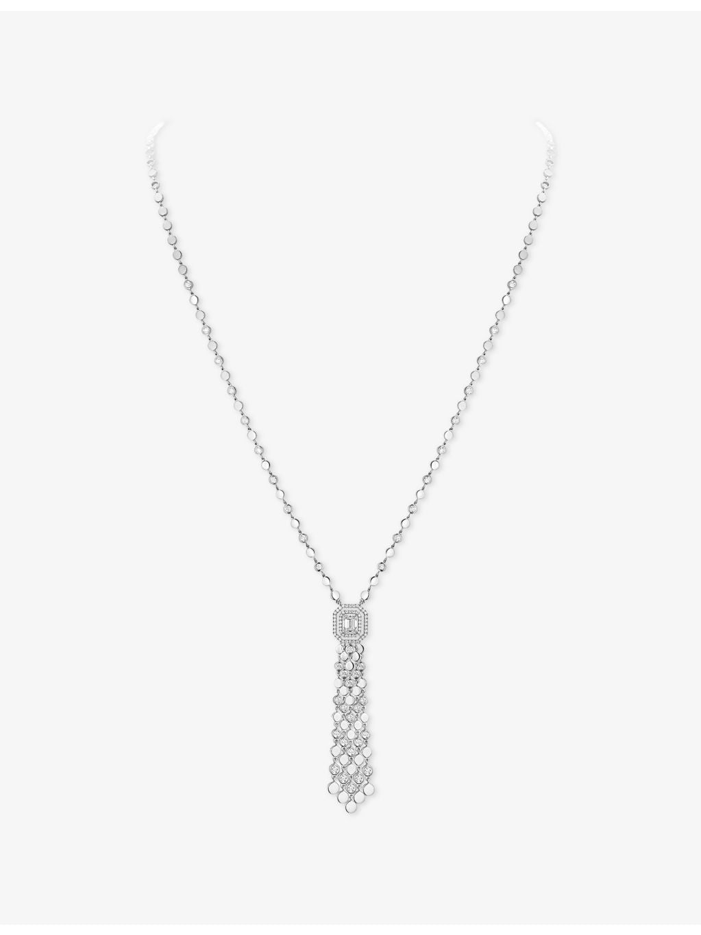 Messika 18ct white gold diamond necklace 1.66ct - British product