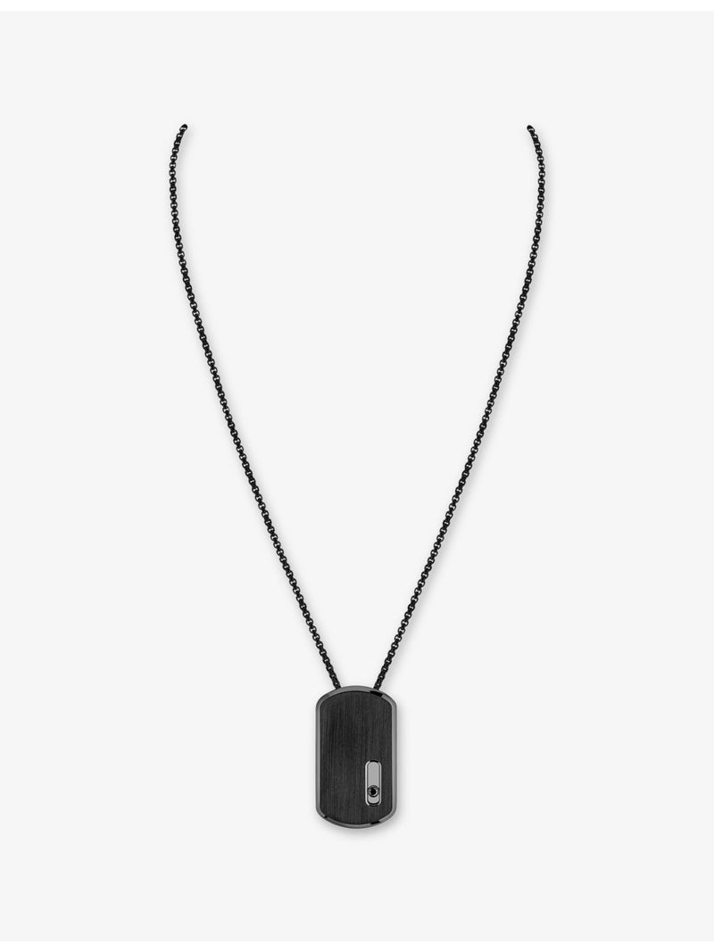 Messika Move pendant necklace black titanium 0.14ct diamond, UK version