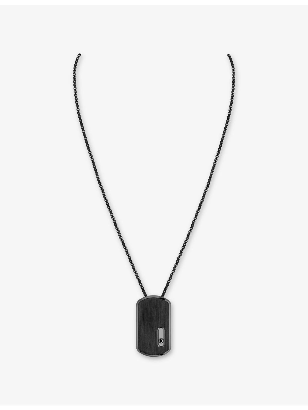 Messika Move pendant necklace black titanium 0.14ct diamond, UK version
