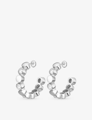 Messika 18ct white gold diamond hoop earrings 8.18ct (British brand)