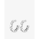 Vibes Mini 18ct White Gold And 3.28ct Diamond Hoop Earrings - PINK