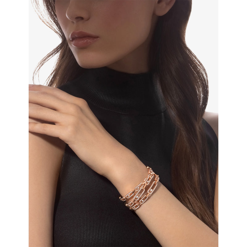 Messika 18ct white gold diamond cuff bracelet 3.26ct - British product