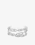 Messika Move Link 3-Row 18ct White Gold 3.26ct Diamond Cuff Bracelet