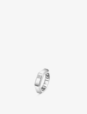 Messika Moderniste Medium 18ct Gold and 0.03ct Diamond Ring