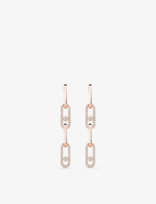 Messika 18ct gold diamond drop earrings with 1.70ct diamonds (British brand)