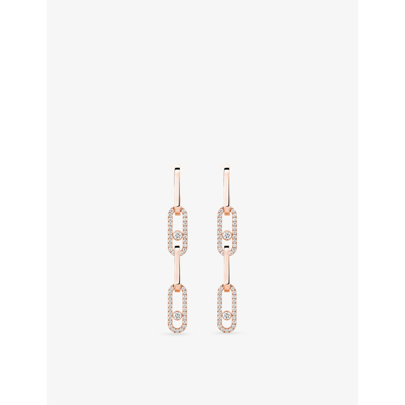 Messika Move Link Convertible 18ct Gold And 1.70ct Diamond Drop Earrings